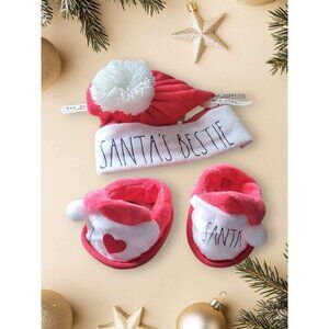 Rae Dunn Santa Hat / Slipper Set Baby NEW 0-6 months